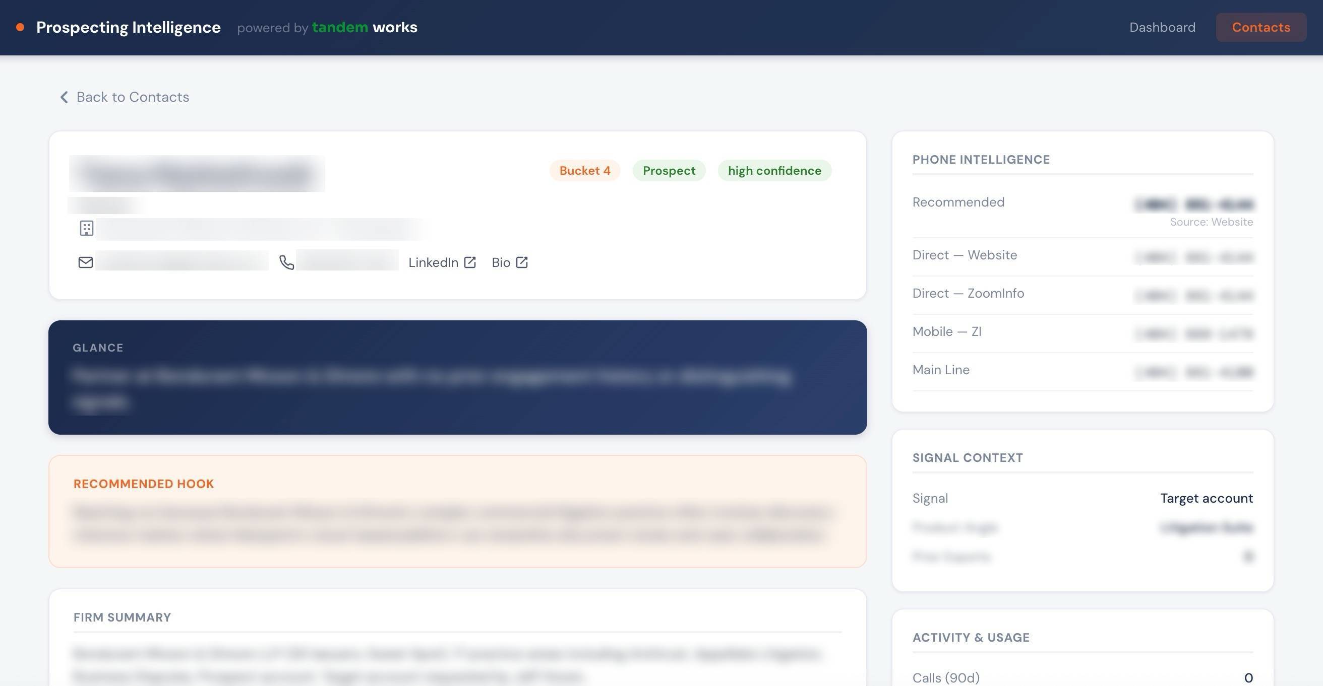 Nextpoint Contact Intelligence Card